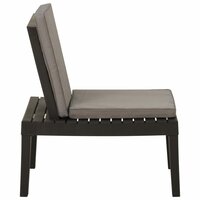 Loungestoelen Asia 2 st met kussens kunststof grijs
