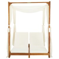 Ligbed Wendy tweepersoons met gordijnen en kussens