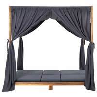 Ligbed Wendy tweepersoons met gordijnen en kussens