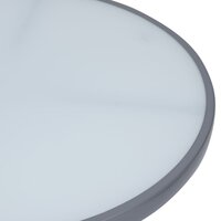 Tuintafel Marcel 80 cm staal en glas lichtgrijs