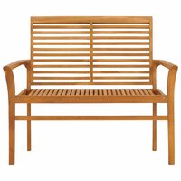 Tuinbank Elegance met rood kussen 112 cm massief teakhout