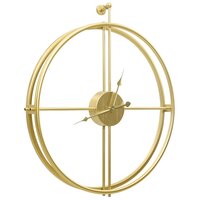 Wandklok 52 cm ijzer goudkleurig