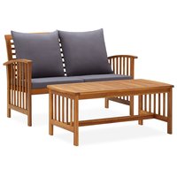 Loungeset Amanda met bank en salontafel bruin