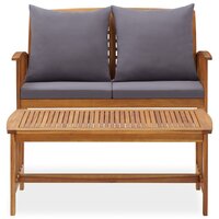 Loungeset Amanda met bank en salontafel bruin