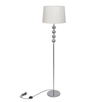 Vloerlamp met kap en 4 ballen wit