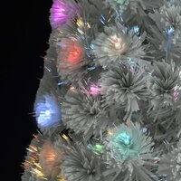 Kunstkerstboom met LED 150 cm glasvezel wit