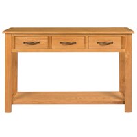 Wandtafel 110x35x75 cm massief eikenhout