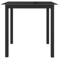 Tuintafel Wanda 80x80x74 cm aluminium en glas zwart