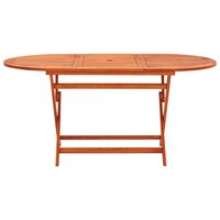 Tuintafel Jolly ovaal inklapbaar 160x85x75 cm massief hout