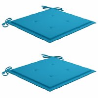 Tuinstoelen Adriana SET 2 st met kussens turquoise massief acaciahout