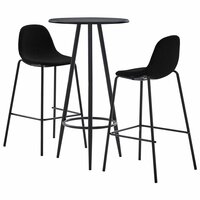 Bartafel met 2 krukken rond zwart barset