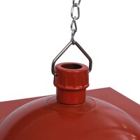 Kersthanglamp met LED-lamp en kerstman 45 cm rood