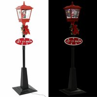 Straatlantaarn met kerstman LED 180 cm
