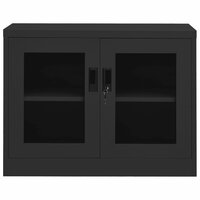 Kantoorkast 90x40x70 cm staal antracietkleurig