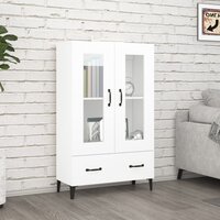 Hoge kast 70x31x115 cm bewerkt hout wit
