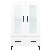 Hoge kast 70x31x115 cm bewerkt hout wit