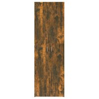 Archiefkast Andr&eacute; 60x32x190 cm bewerkt hout gerookt eikenkleurig
