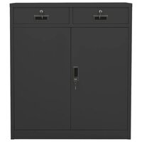 Archiefkast James 90x40x102 cm staal antracietkleurig
