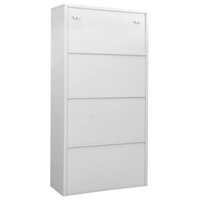 Archiefkast Didier 90x40x180 cm staal lichtgrijs
