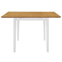 Eethoek Carole wit met bruin 4 stoelen