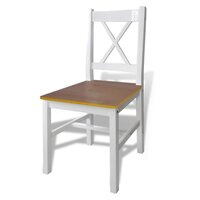 Eethoek Mirjam bruin en wit 4 stoelen