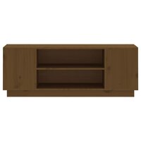 Tv-meubel Andries 110x35x40,5 cm massief grenenhout honingbruin