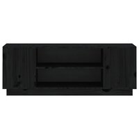 Tv-meubel Andries 110x35x40,5 cm massief grenenhout zwart