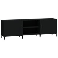 Tv-meubel Max 150x30x50 cm bewerkt hout zwart