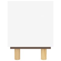 Tv-meubel Manu 105x30x40 cm massief grenenhout en rattan wit
