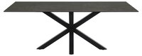 Eettafel Fairbanks 200x100 cm zwart keramiek met metaal