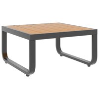 Loungeset Prince aluminium zwart met bruin 5-delig
