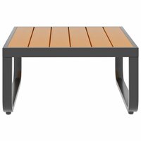 Loungeset Prince aluminium zwart met bruin 5-delig