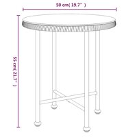 Tuinset Idaho Poly Rattan Zwart tafel met 2 stoelen
