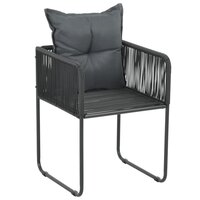Tuinset Friso zwart tafel met 4 stoelen