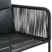 Tuinset Friso zwart tafel met 4 stoelen