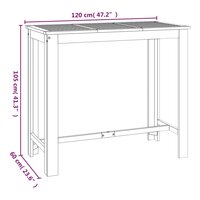 Tuinset Barset massief acaciahout tafel met 6 krukken