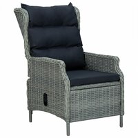 Tuinset Laren poly rattan lichtgrijs tafel met 4 stoelen
