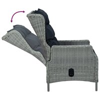 Tuinset Laren poly rattan lichtgrijs tafel met 4 stoelen