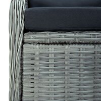 Tuinset Laren poly rattan lichtgrijs tafel met 4 stoelen