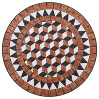 Bistrotafel Moza&iuml;ek 60 Cm Keramiek Bruin