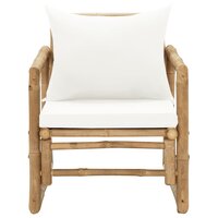 Tuinstoelen Maxim 2 St Met Kussens Bamboe