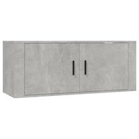 3-Delige Tv-Meubelset Bewerkt Hout Betongrijs