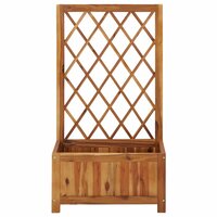 Plantenbak 100 cm Met Latwerk Massief Acaciahout