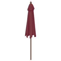 Parasol Met Houten Paal 299X240 Cm Bordeauxrood