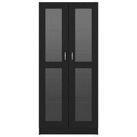 Vitrinekast Carlos 82,5X30,5X185,5 Cm Zwart