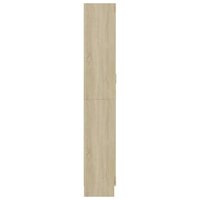 Vitrinekast Carlos 82,5X30,5X185,5 Cm Eikenkleurig
