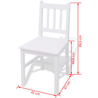 Eethoek Lucy  70x70 cm wit tafel met 2 stoelen