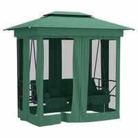 Tuinpaviljoen Chateau Met Schommelbank Stof Staal Groen