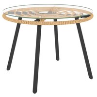 3-Delige Loungeset Hinke Met Kussens Poly Rattan Donkergrijs