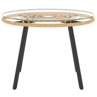 3-Delige Loungeset Hinke Met Kussens Poly Rattan Donkergrijs
